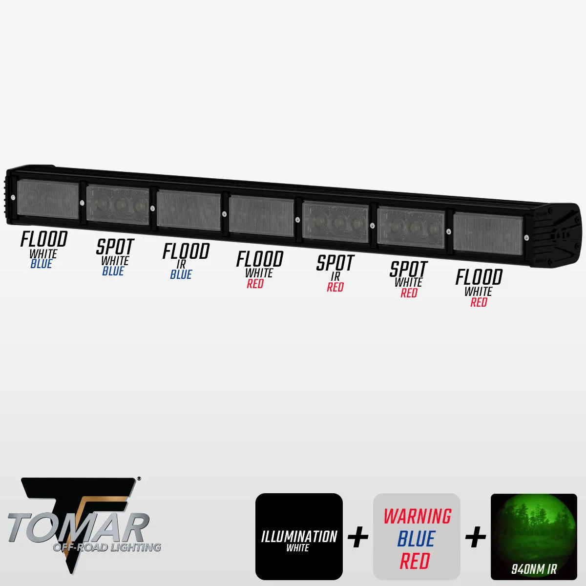 35" TRT Series Warning & Infrared LED Light Bar