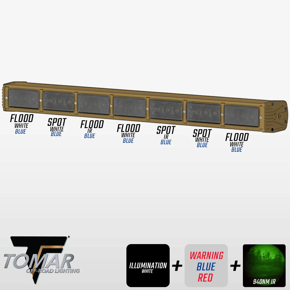 35" TRT Series Warning & Infrared LED Light Bar