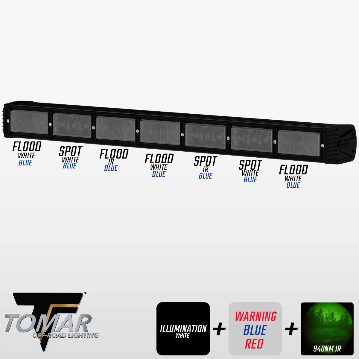 35" TRT Series Warning & Infrared LED Light Bar