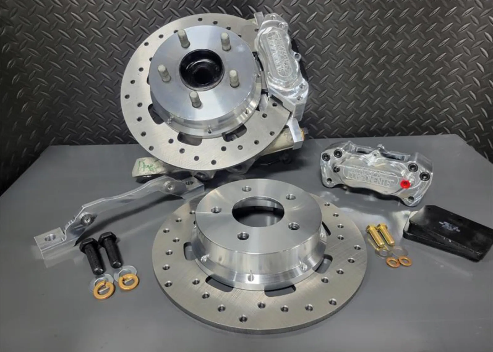 4 Piston Heavy Duty Front Drag Race Kit 15-23 Mustang GT350