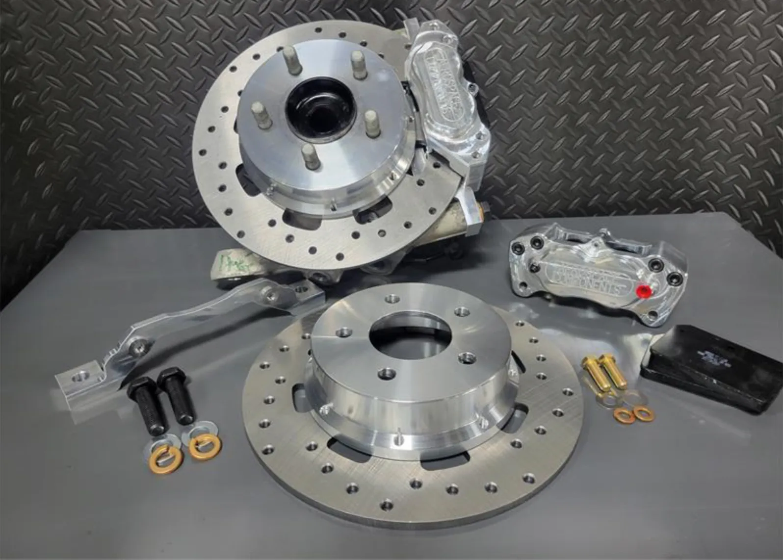 4 Piston Heavy Duty Front Drag Race Kit 15-23 Mustang GT350