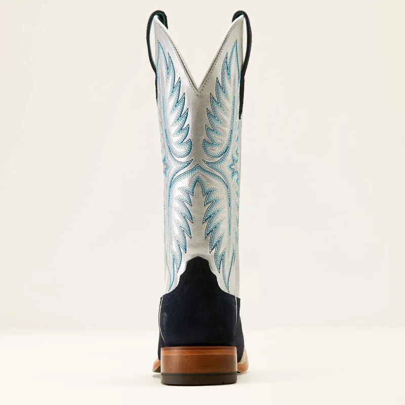 Ariat Womens Frontier Calamity Jane Western Boot Polo Blue Roughout