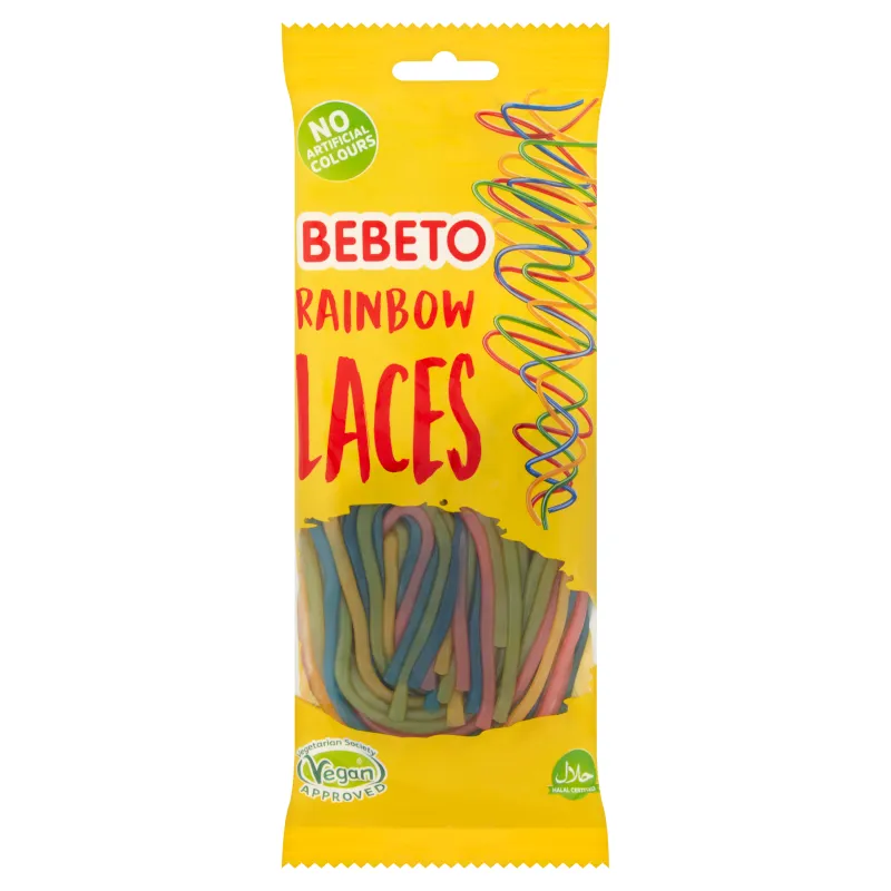 Bebeto Rainbow Laces 160g PMP £1 - Case of 12