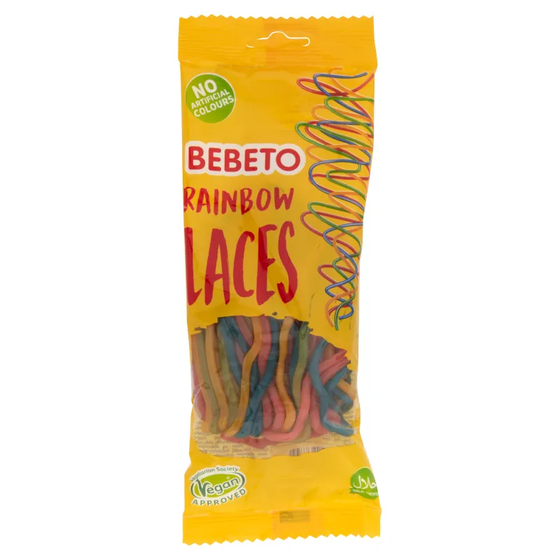 Bebeto Rainbow Laces 160g PMP £1 - Case of 12
