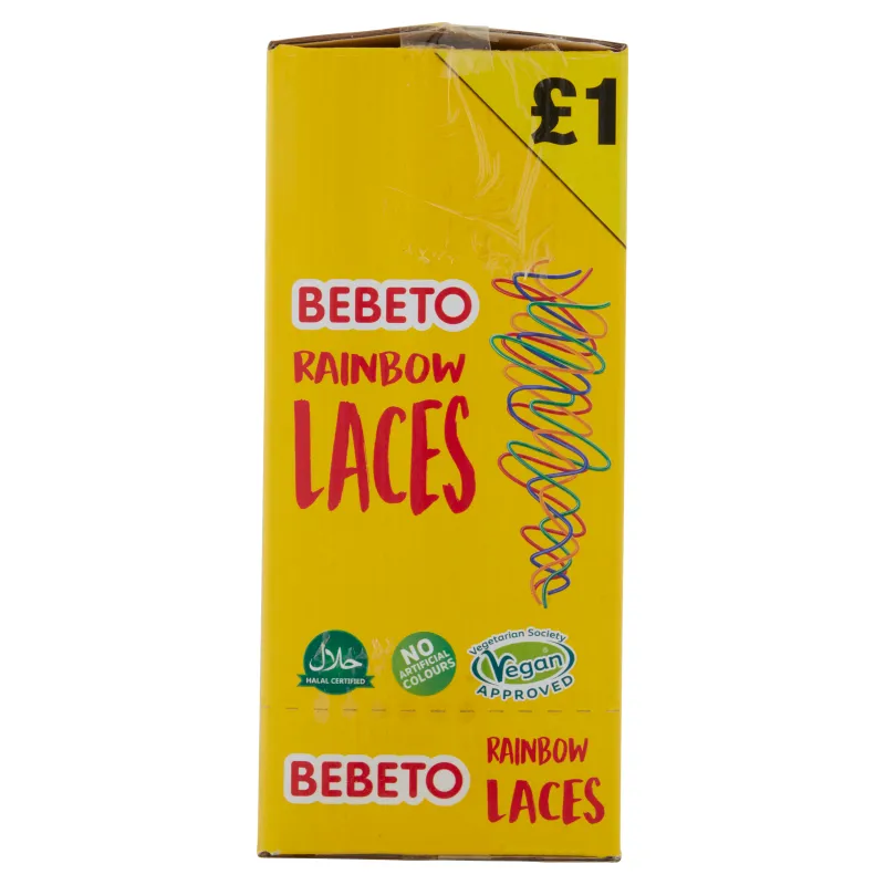 Bebeto Rainbow Laces 160g PMP £1 - Case of 12