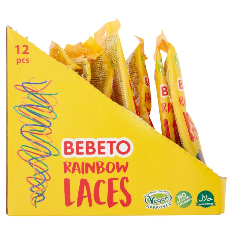 Bebeto Rainbow Laces 160g PMP £1 - Case of 12
