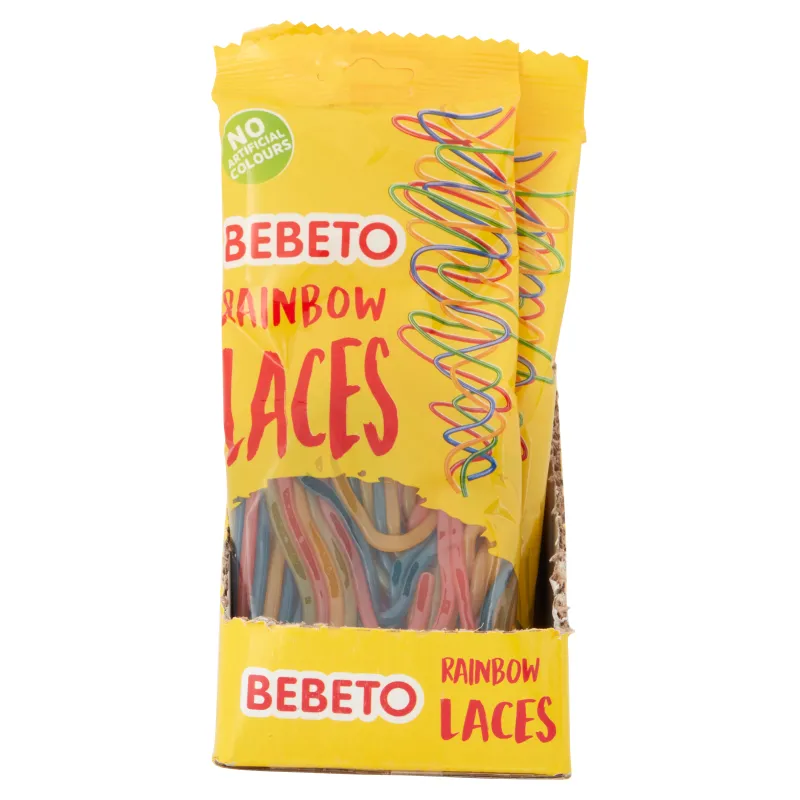 Bebeto Rainbow Laces 160g PMP £1 - Case of 12