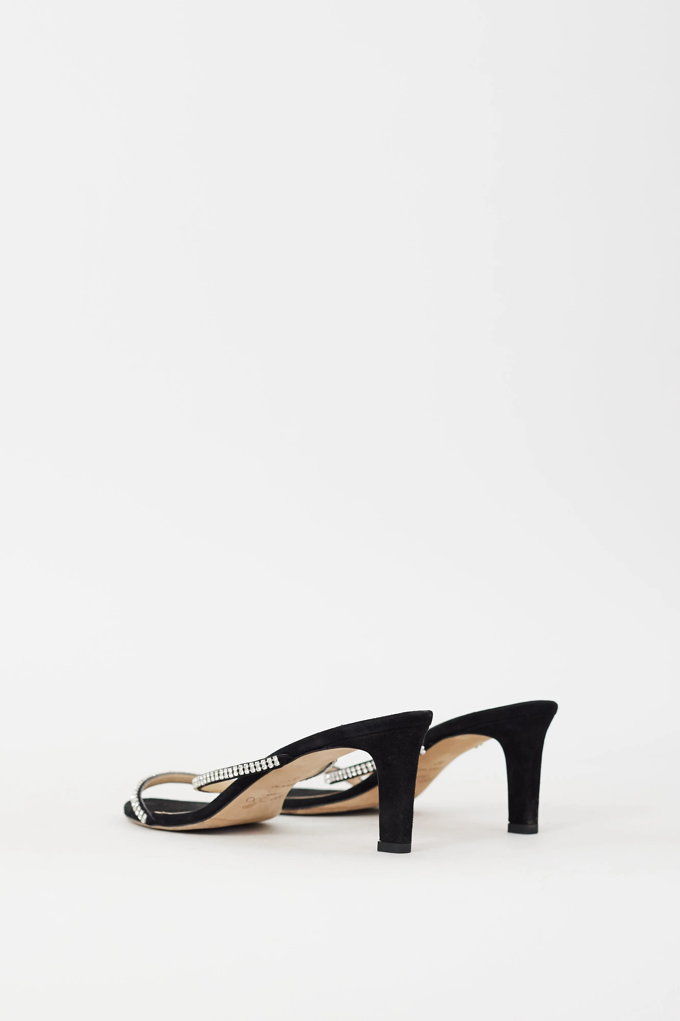 Black & Silver Crystal Bea 65 Heel