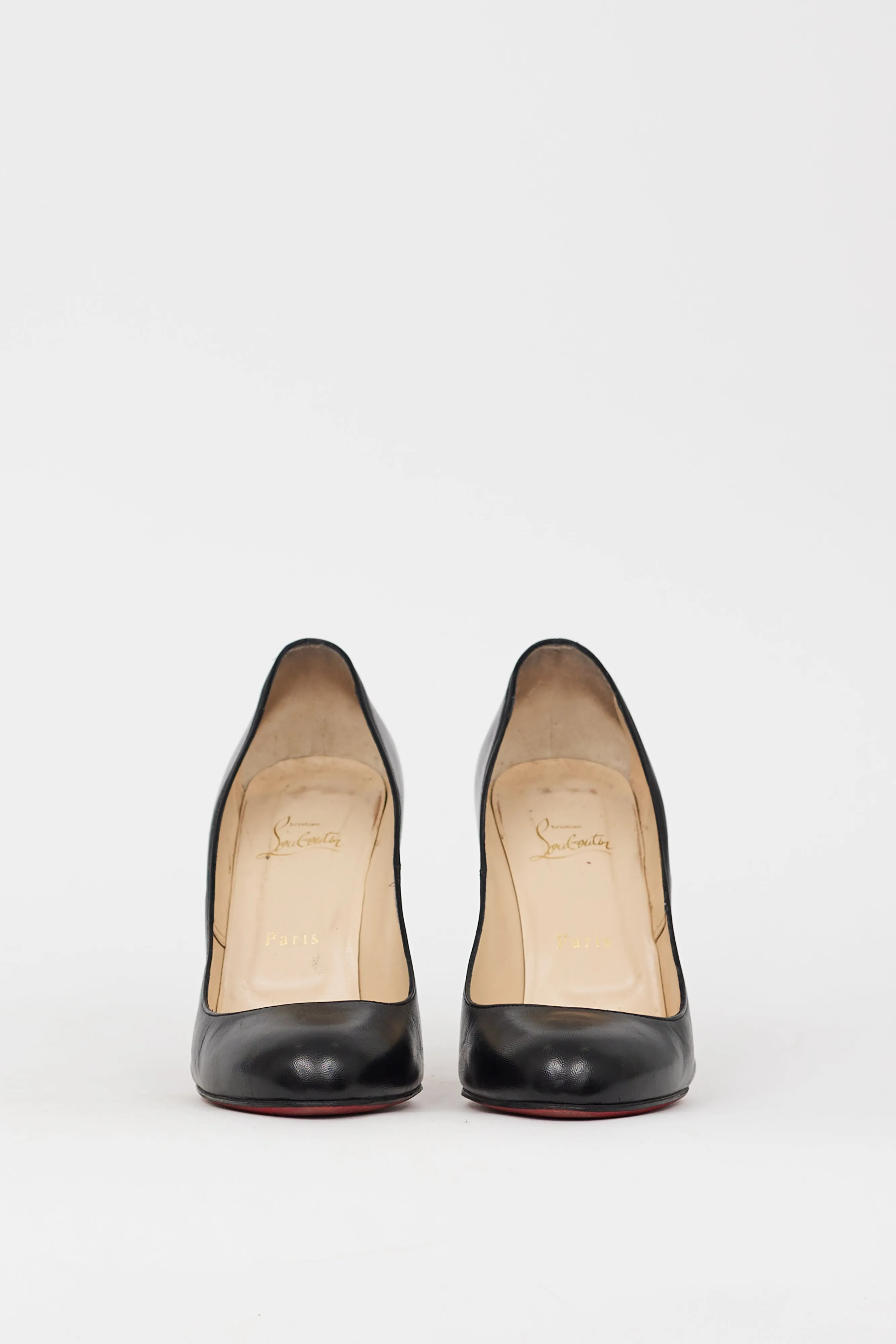Black Leather Fifi 110 Pump