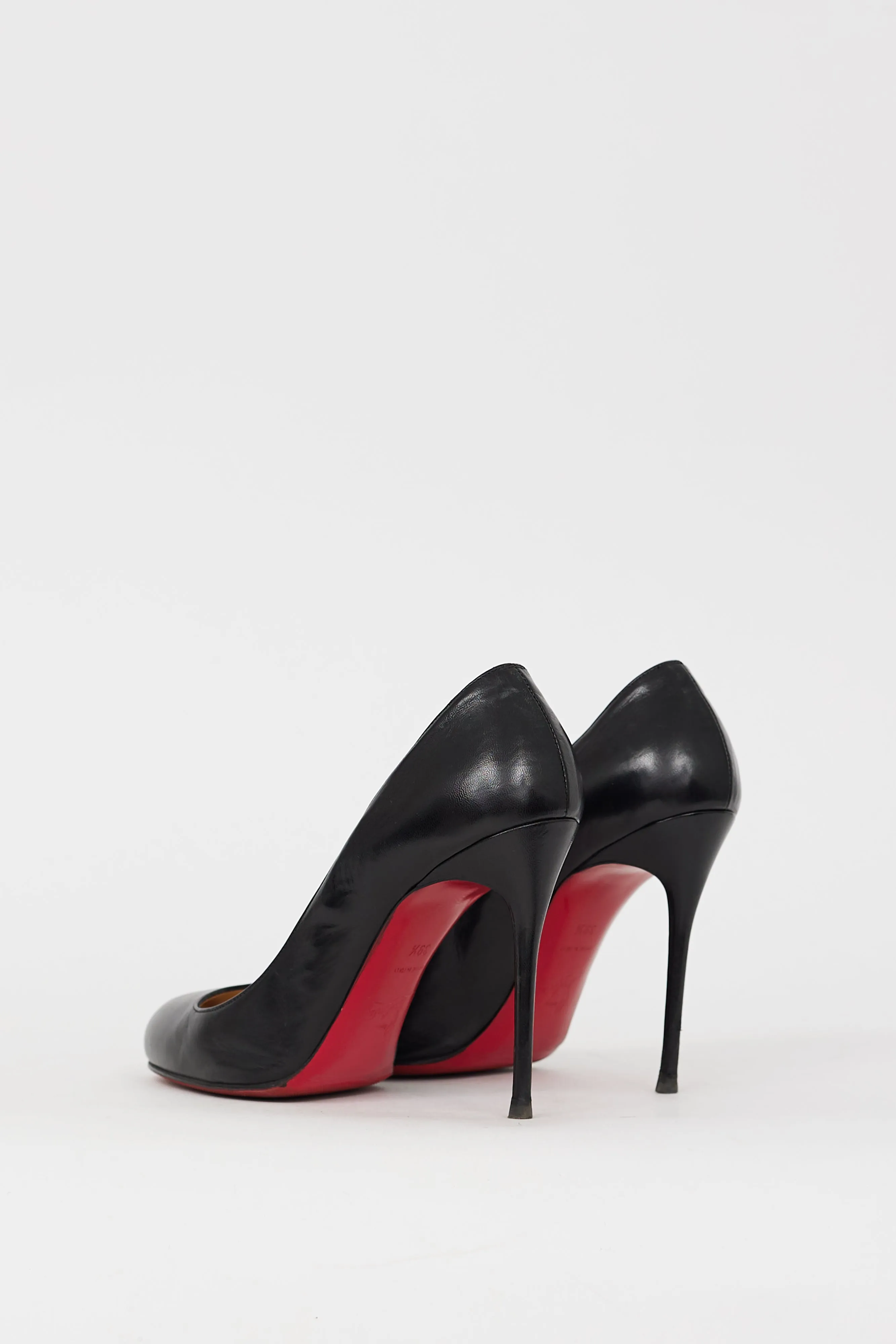 Black Leather Fifi 110 Pump