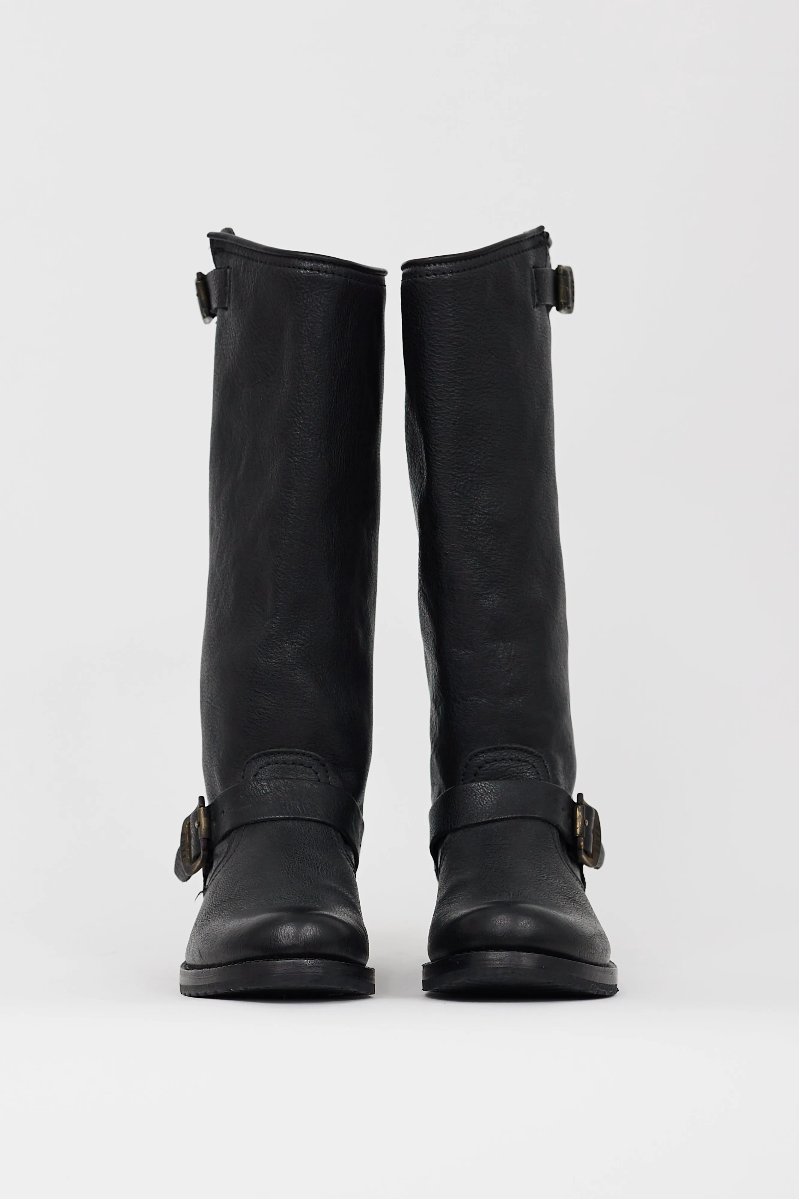 Black Leather Veronica Slouch Boot