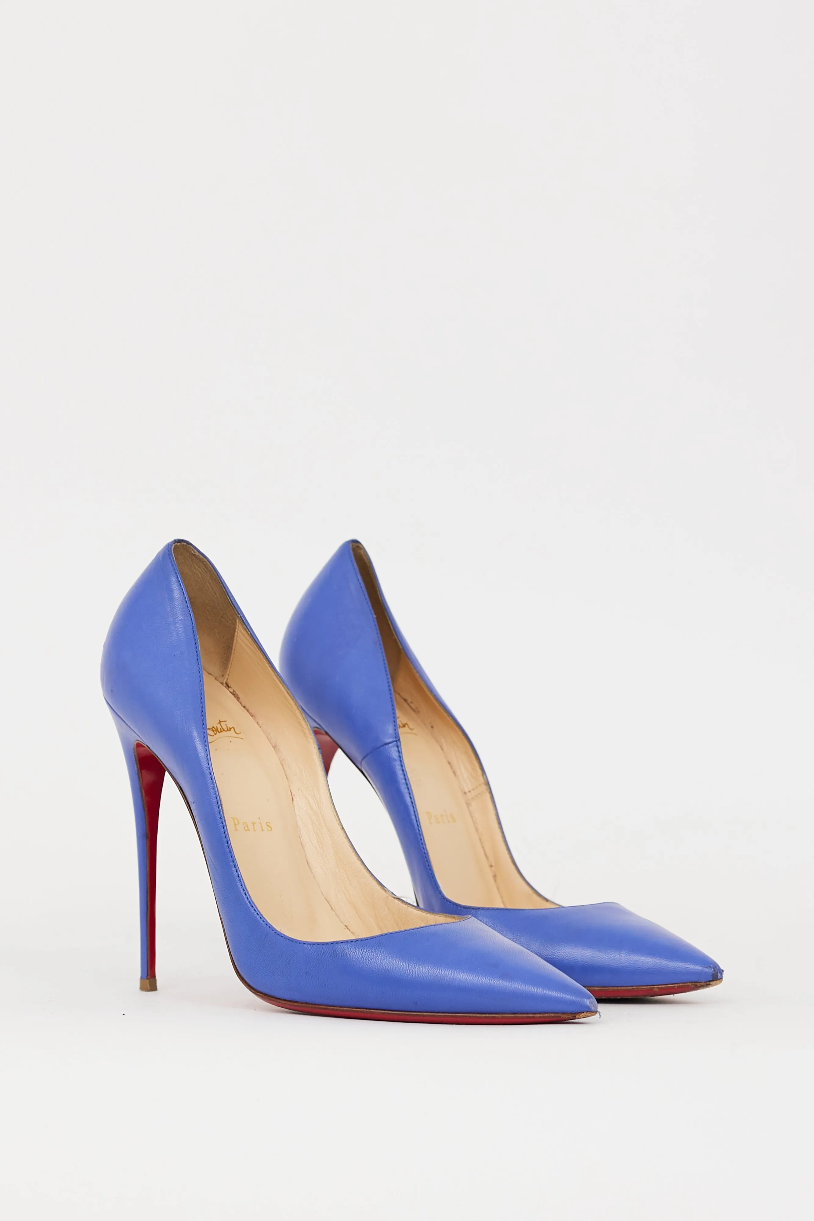 Blue Leather So Kate 120 Pump