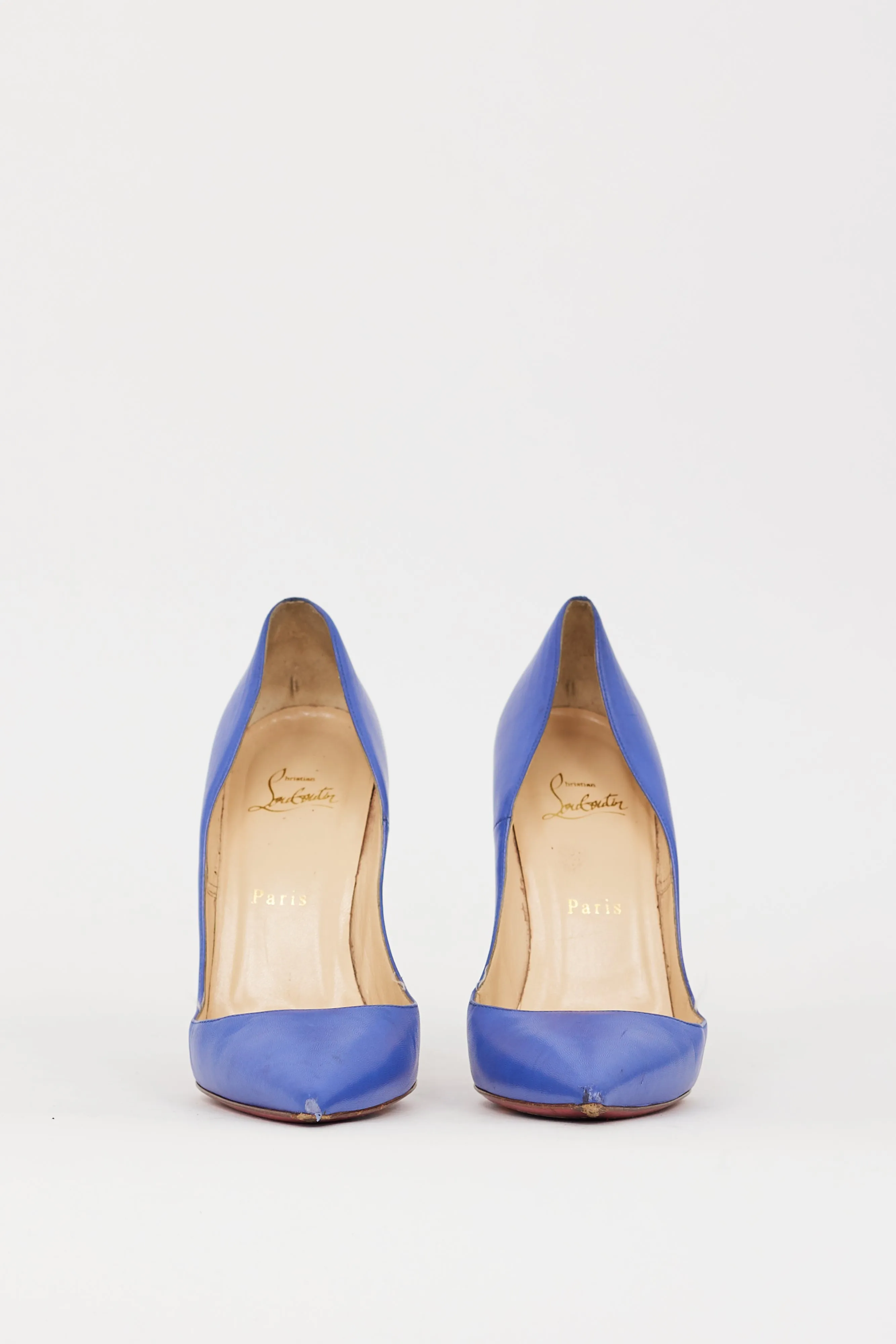 Blue Leather So Kate 120 Pump