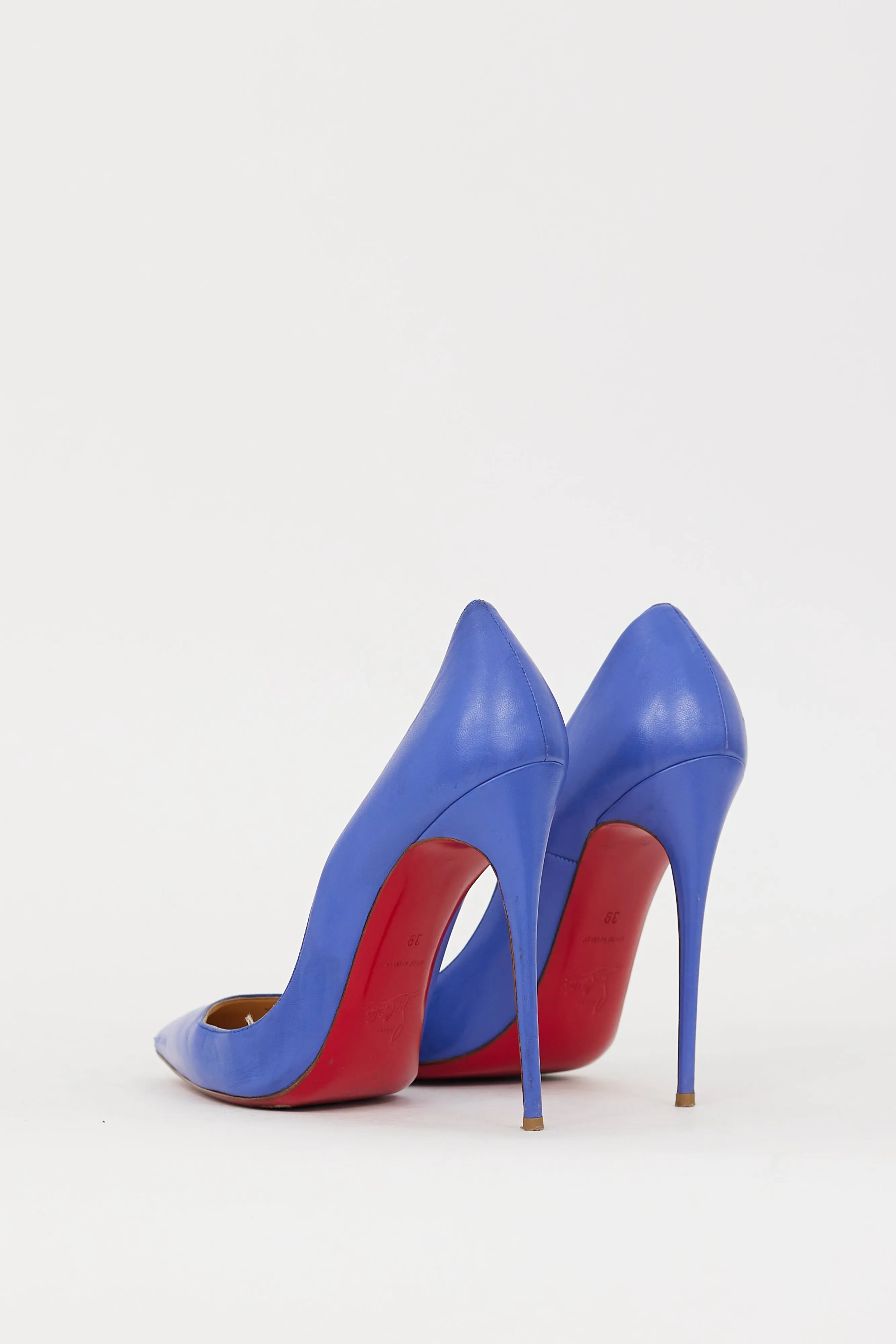 Blue Leather So Kate 120 Pump