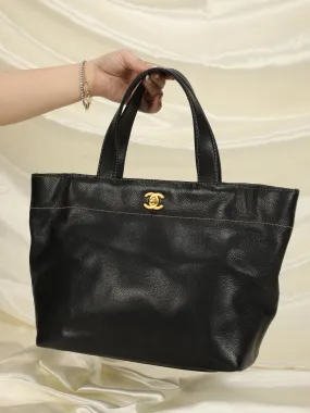 Chanel Turnlock Caviar Tote
