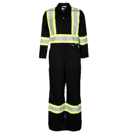 COVERALL SAFETY BLACK MED
