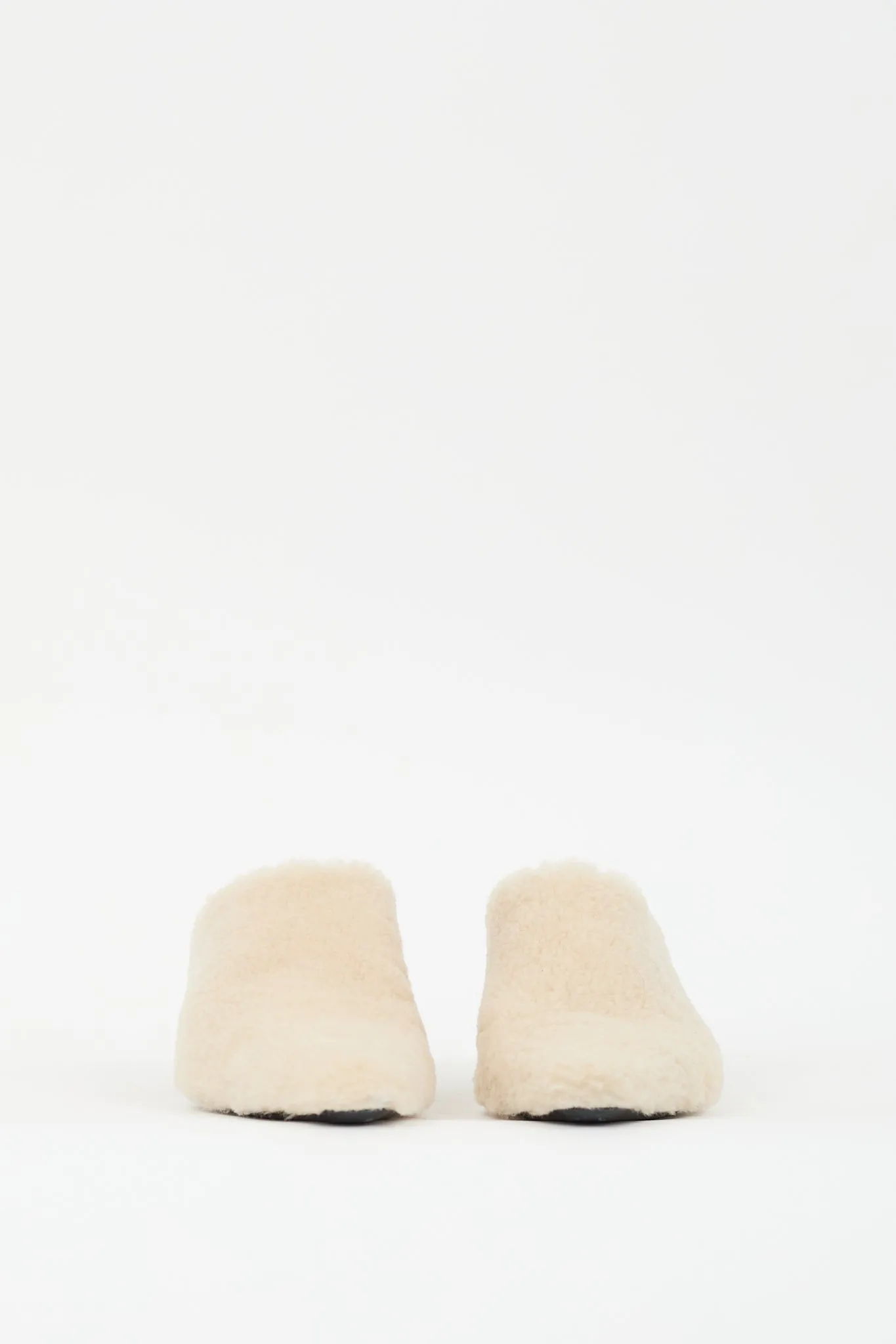 Cream Shearling Wally Heeled Mule