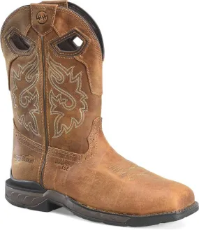 Double-H Boots Men's 11"" Wide Square Dark Brown