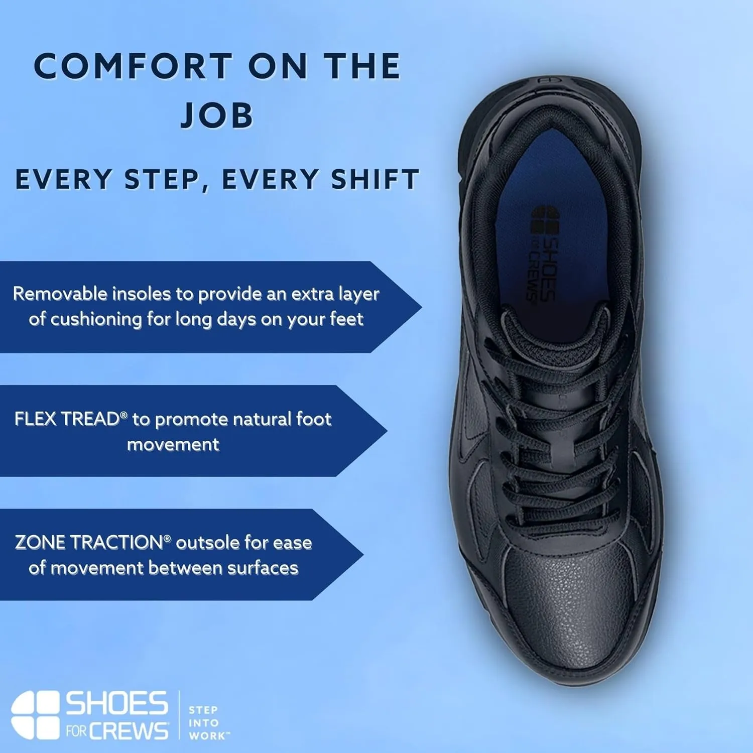 Galley II, Men'S Slip Resistant Work Shoes, Water Resistant, Food Service Work Shoes, Black or White