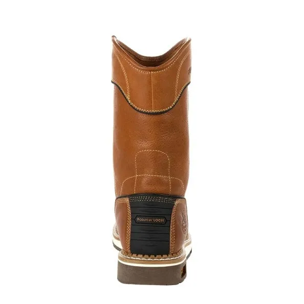 Georgia Boot Men's AMP LT Brown Wedge Pull on Work Boot GB00349