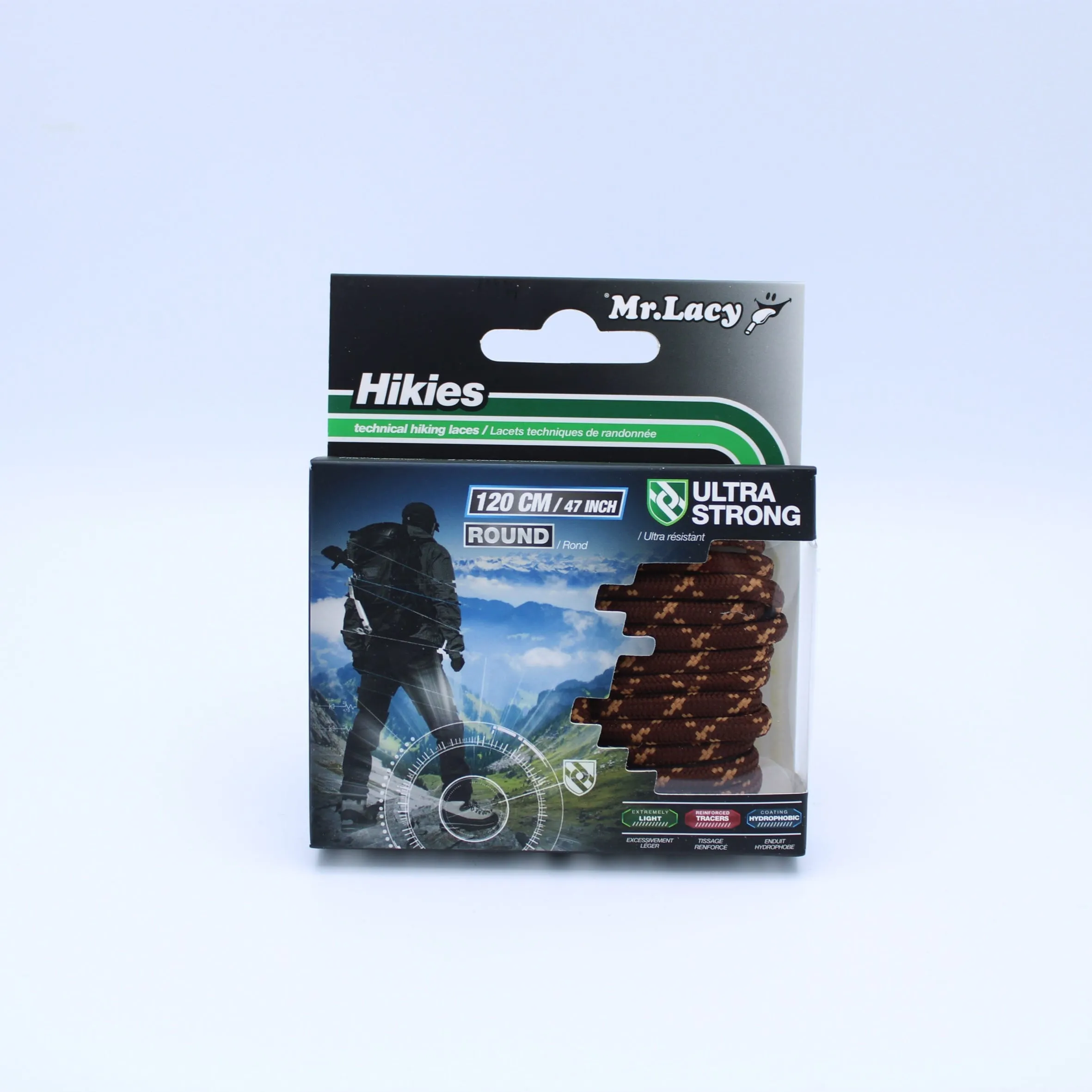 Hikies Round Boot Laces · Dark Brown/Light Brown