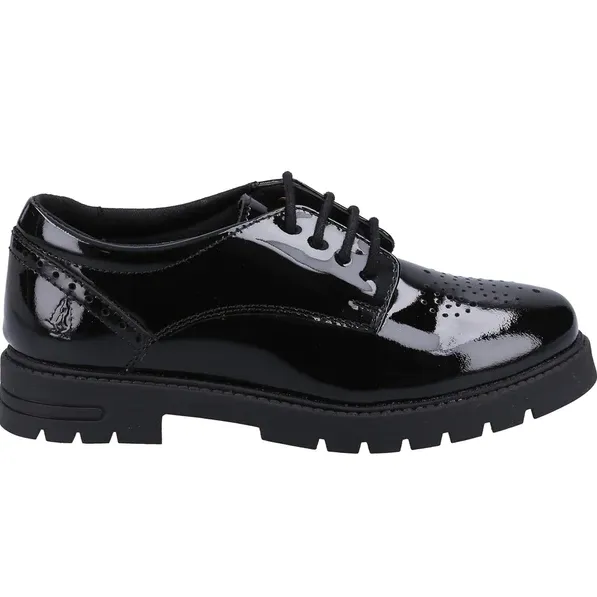 Hush Puppies Girls School Shoe Jayne Snr Black Patent Snr