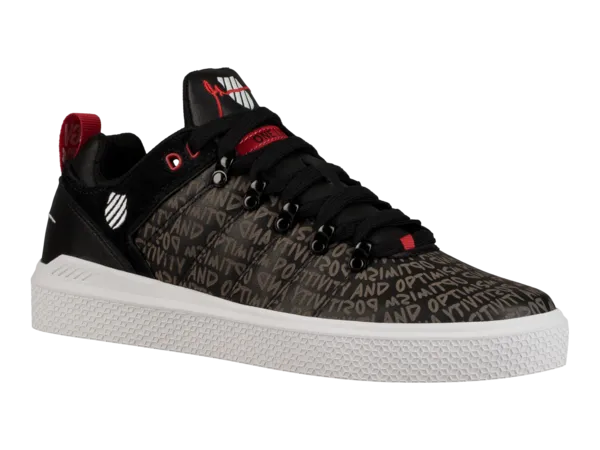 K-Swiss Gary Vee Low Tops Mid Sneakers Shoes Vaynerchuk Casual - Black/White/Red