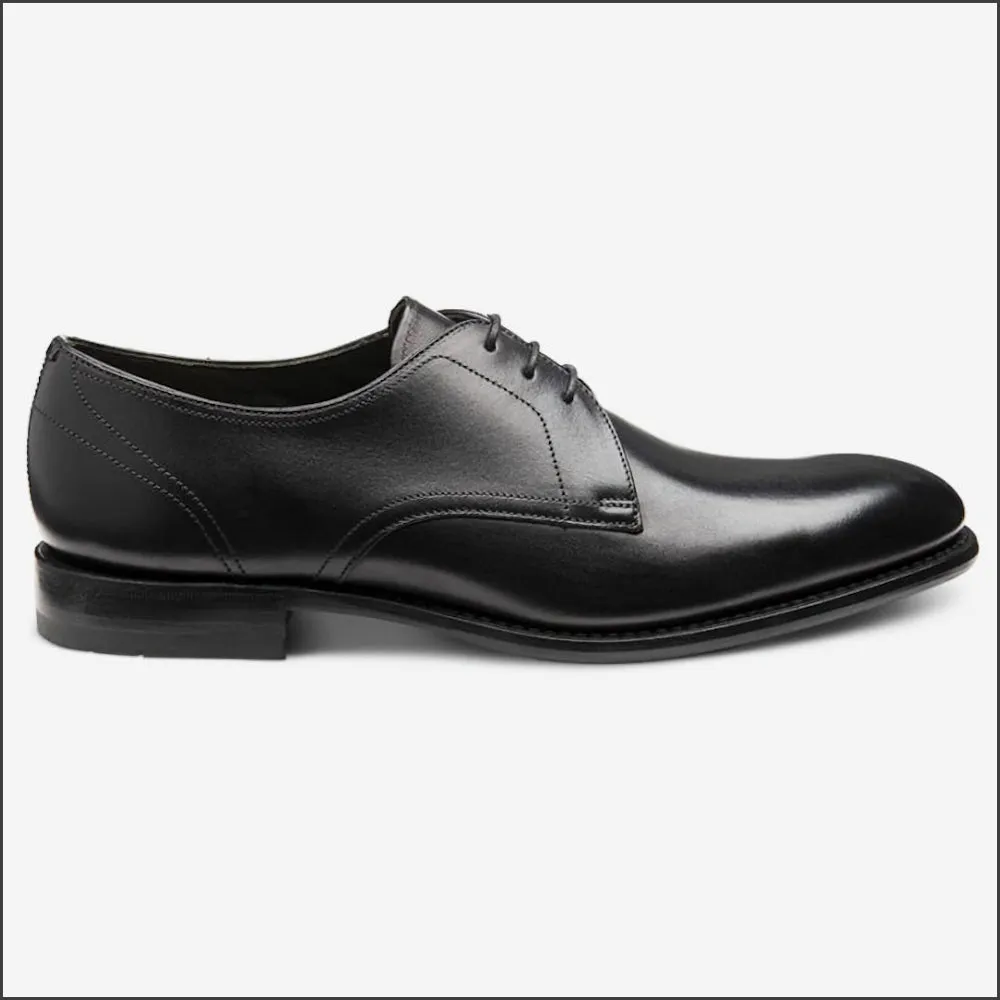 Loake Atherton Black Calf Leather Shoe--