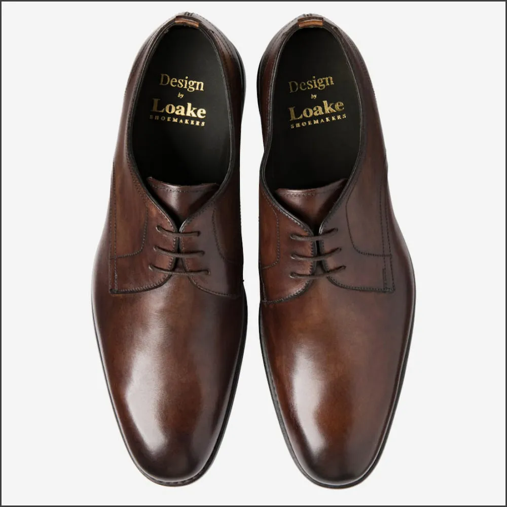 Loake Atherton Dark Brown Calf Leather shoe--