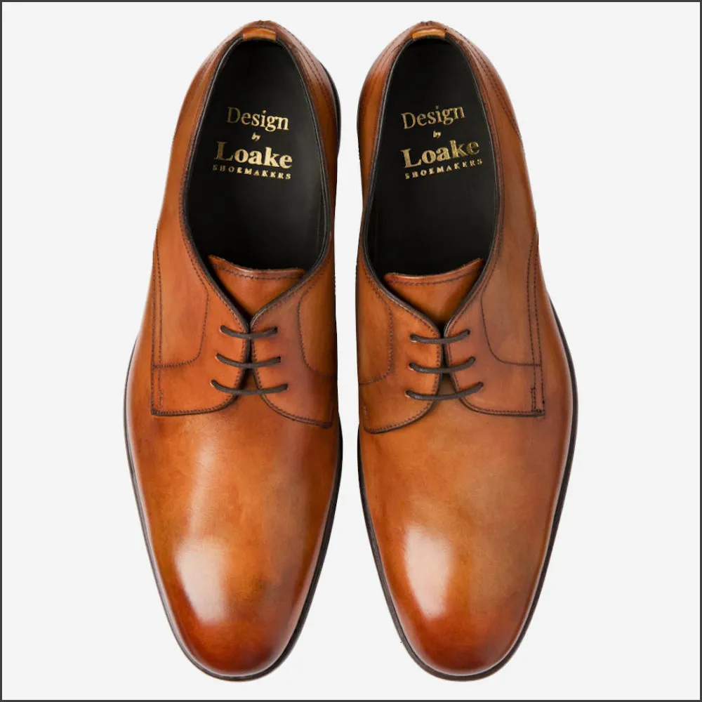 Loake Atherton Tan Calf Leather Shoe--