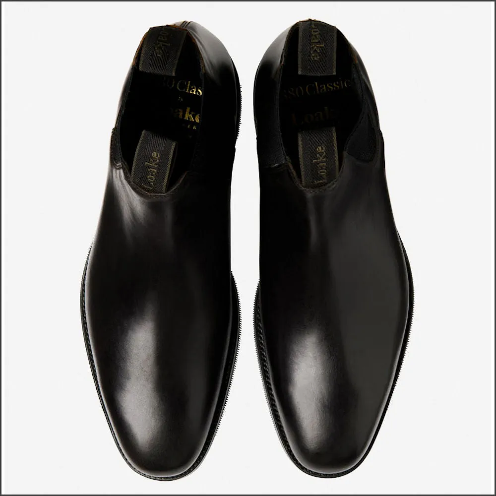 Loake Emsworth Black Leather Rubber Sole Size 10.5 & 11 Only/