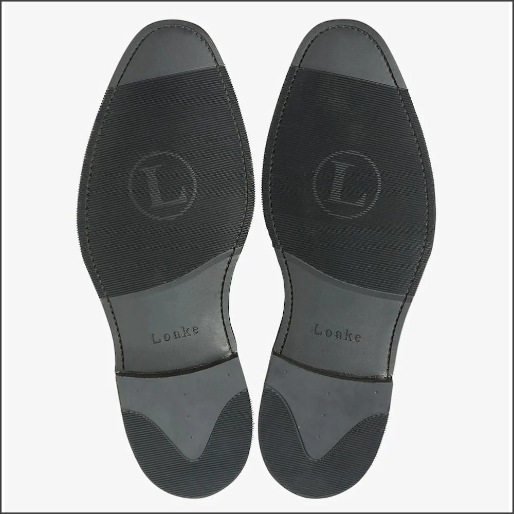 Loake Emsworth Black Leather Rubber Sole Size 10.5 Only/