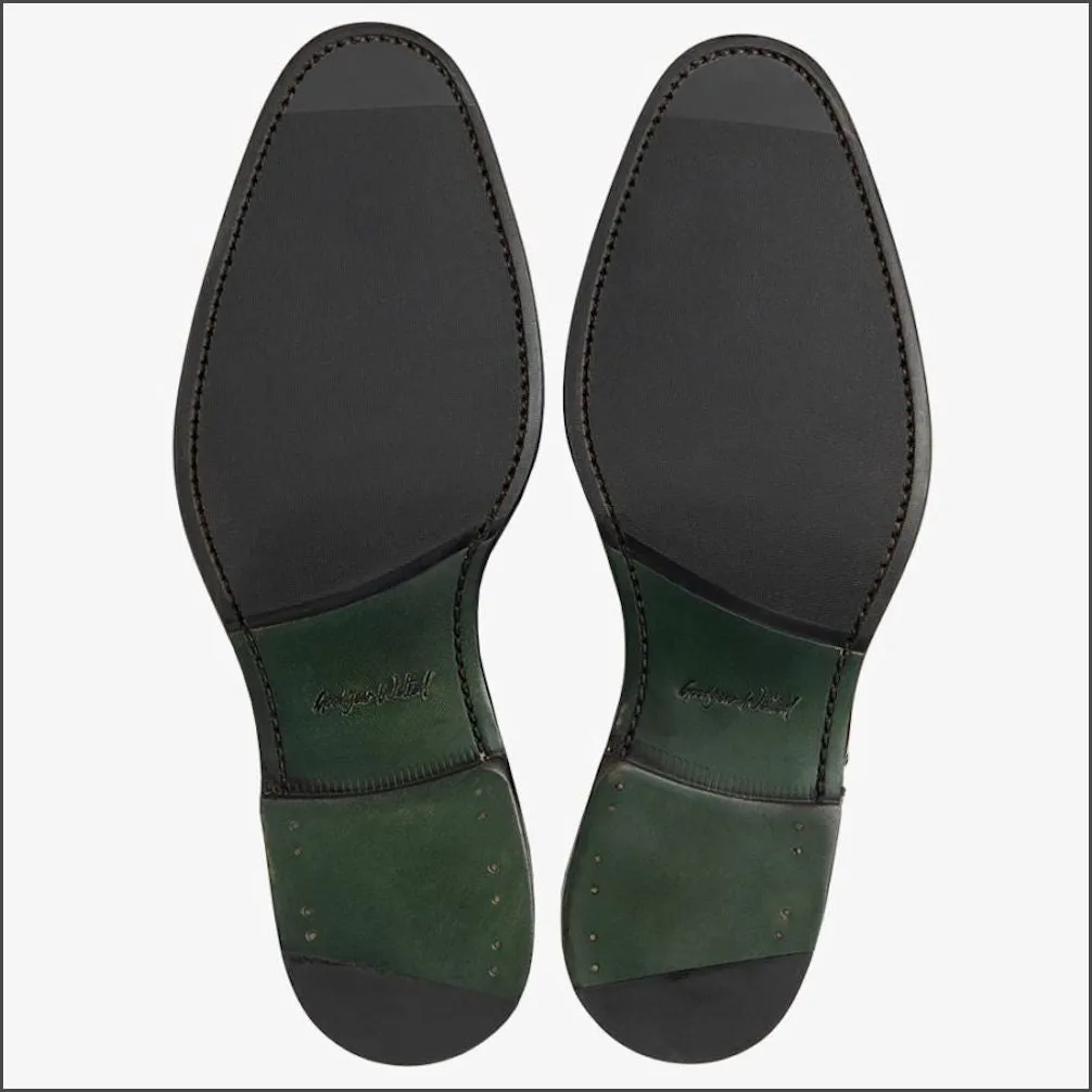 Loake Hughes Black Semi-brouge size 7.5 Only/