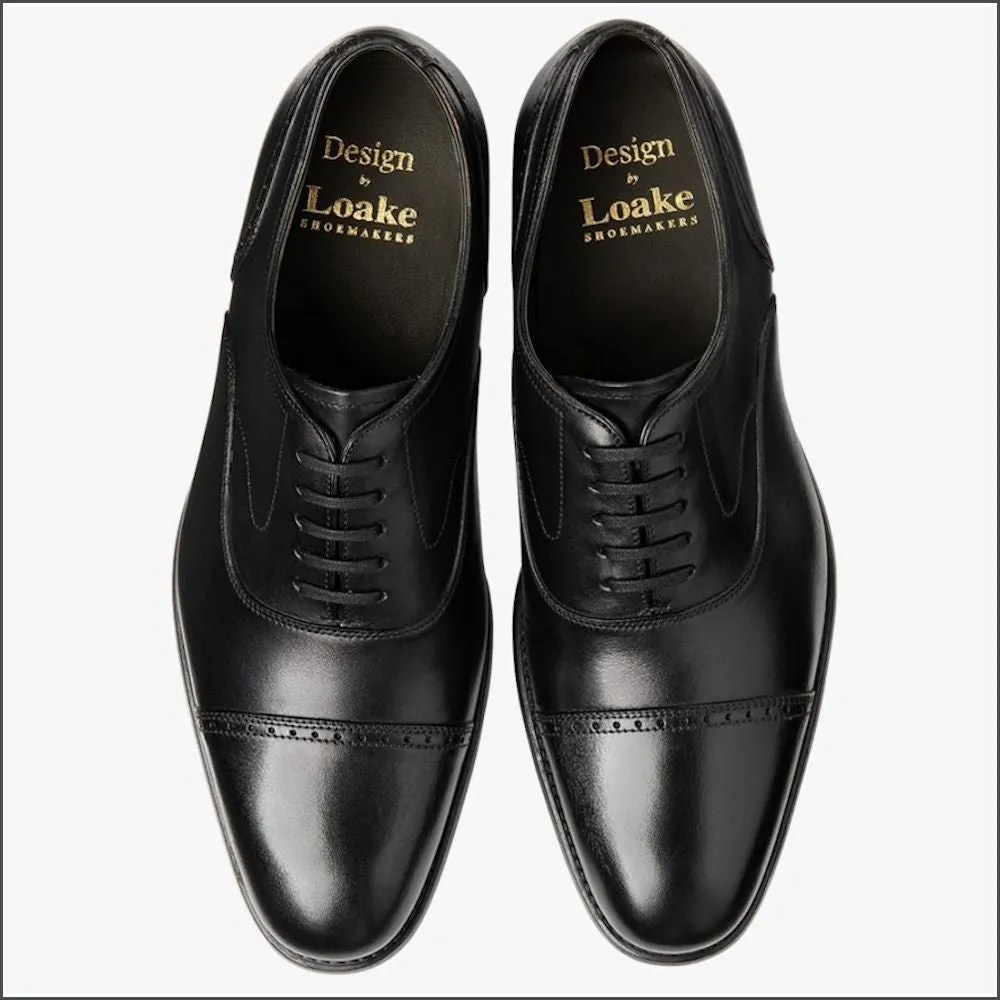 Loake Hughes Black Semi-brouge size 7.5 Only/
