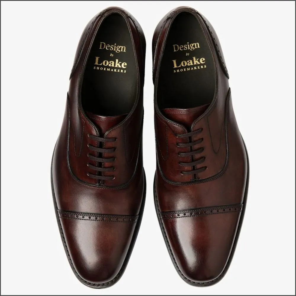 Loake Hughes Burgundy Semi-brouge--