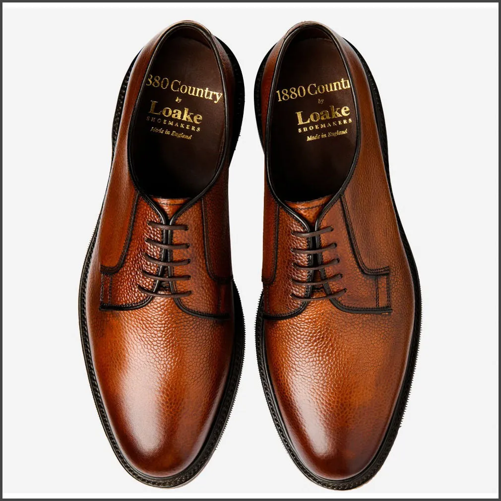 Loake Leyburn Mahogany Grain Premium Shoe--
