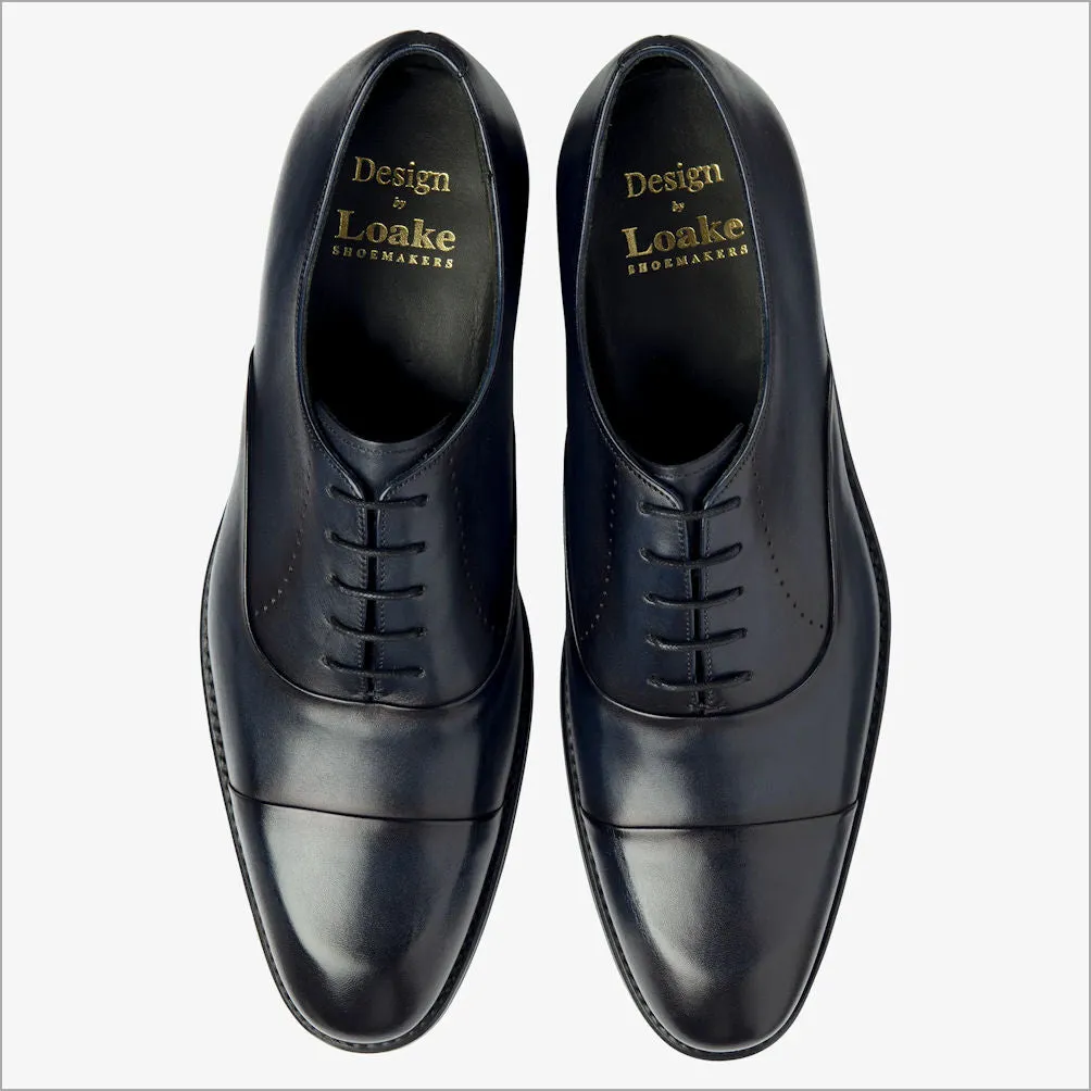 Loake phoenix Navy Leather toe-cap--