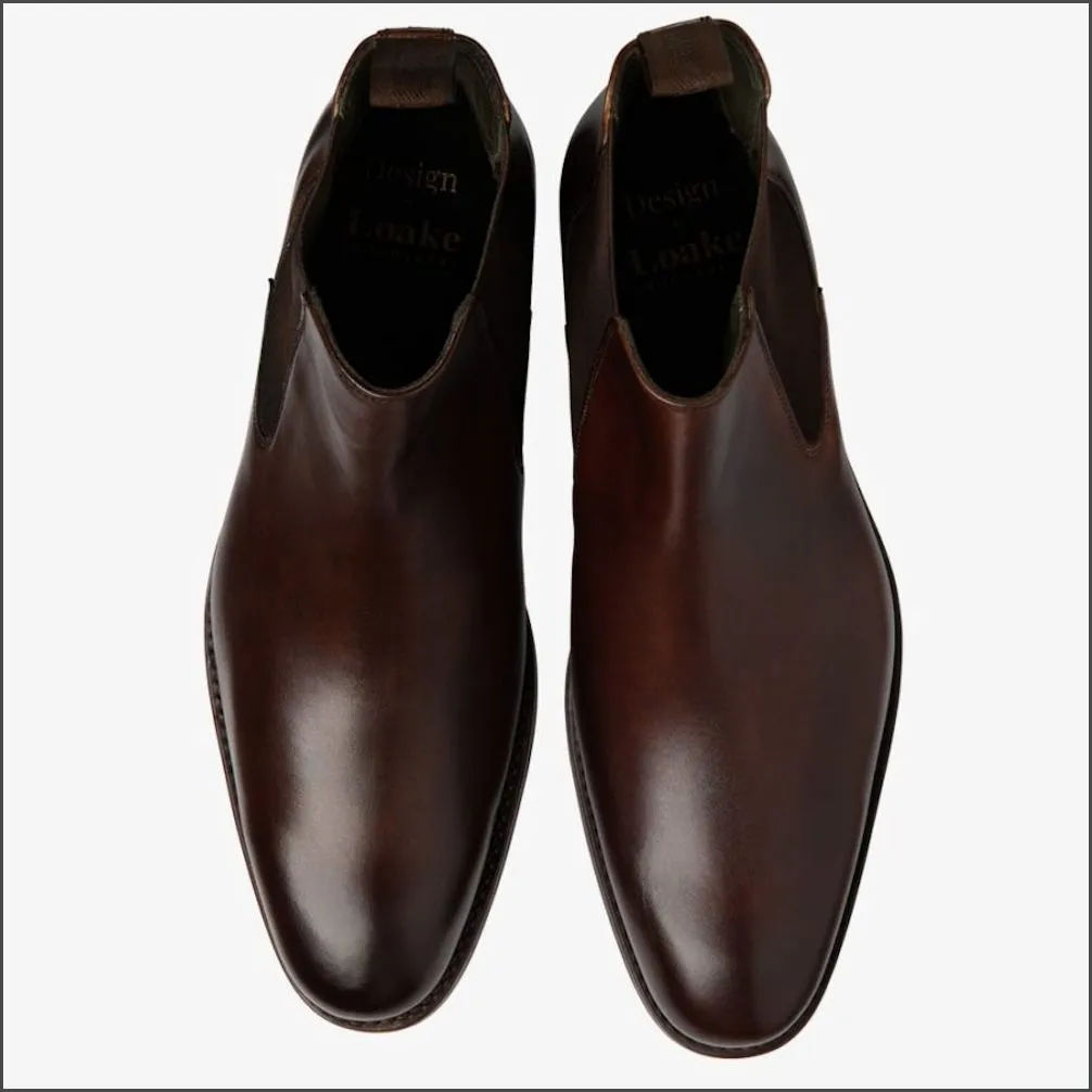 Loake Wareing Dark Brown Calf Leather Boot Size 8.5 Only/