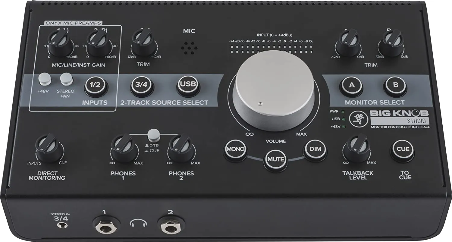 Mackie Audio Interface, 3x2 (BIG KNOB STUDIO)