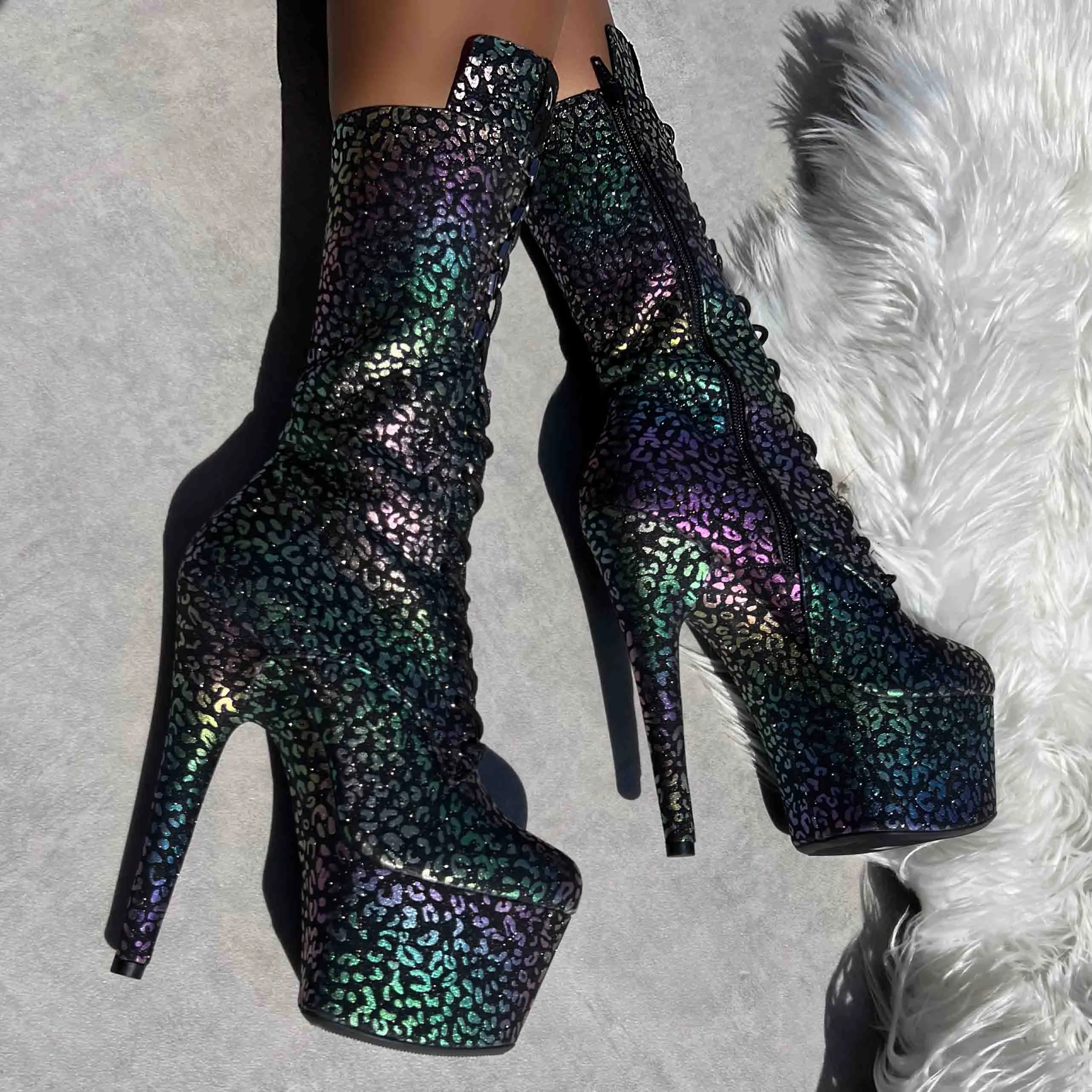 Moonlight Leopard High Ankle Boot - 7INCH