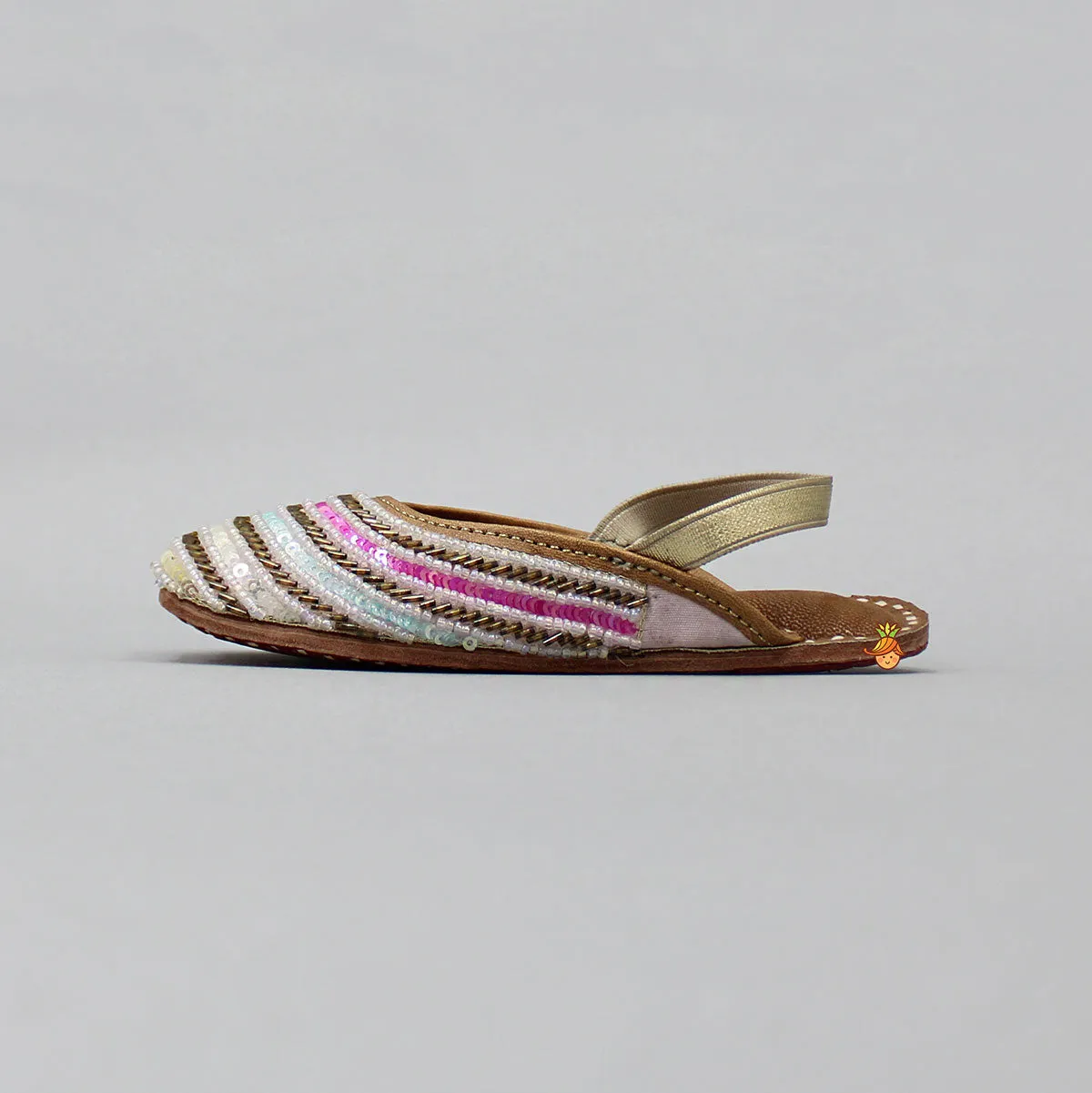 Multicolour Sequin Embroidered Jutti