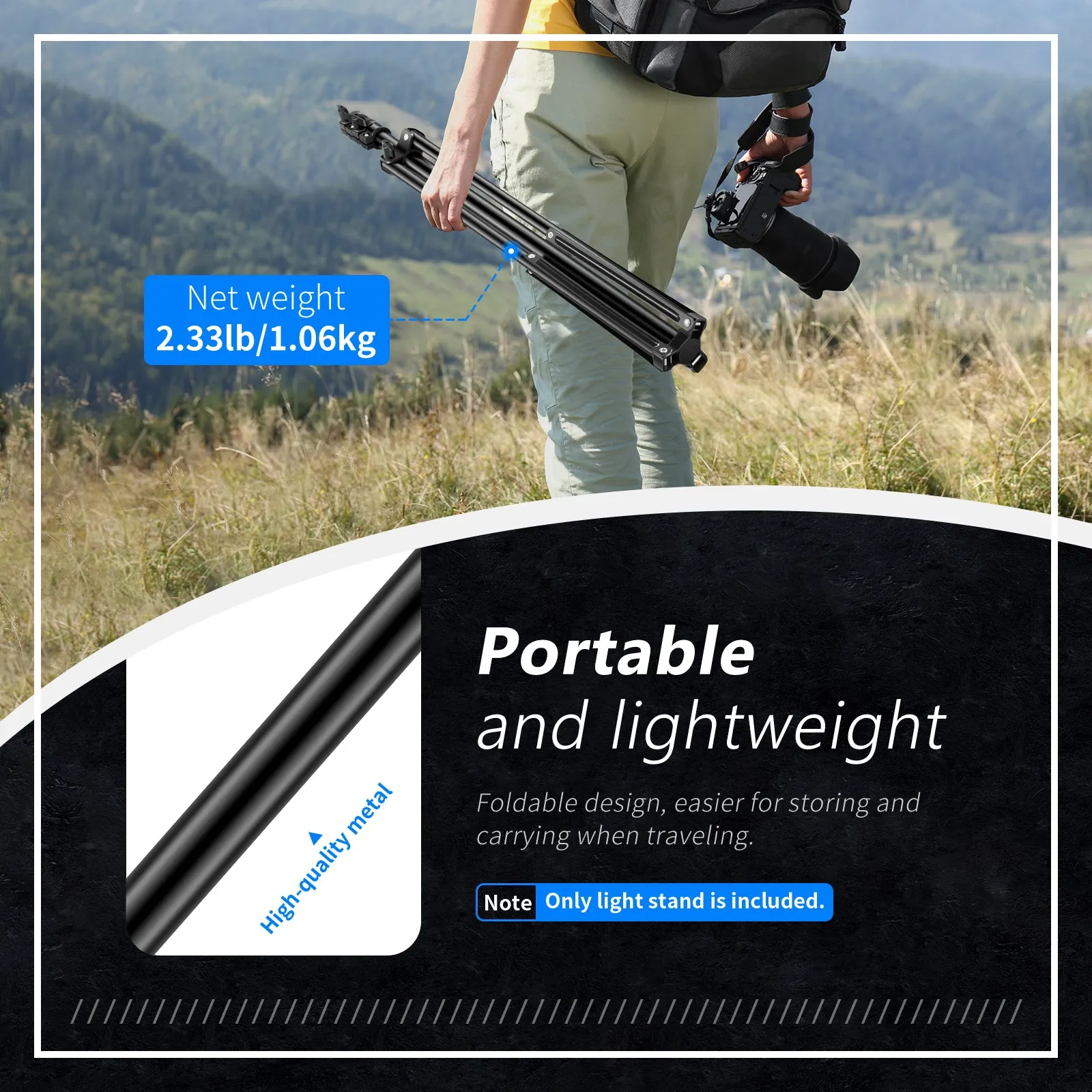 NEEWER 190cm 2 Pack Photography Light Stand