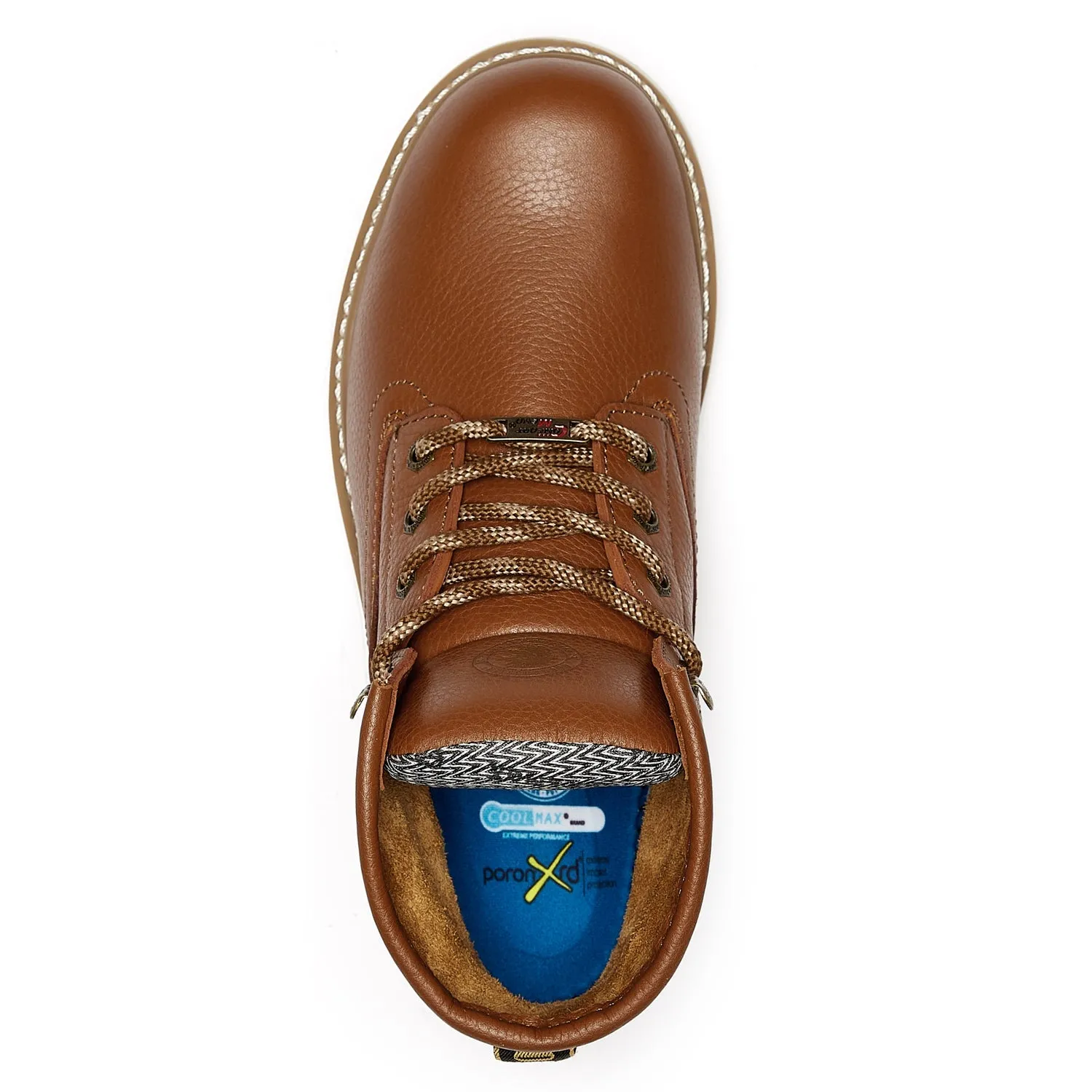 ROCKROOSTER Roberta Men's Safety Water Resistant Tan Leather Wedge