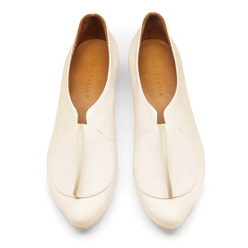 SS25_61 LOWTOP Parchment | Slip On Heels