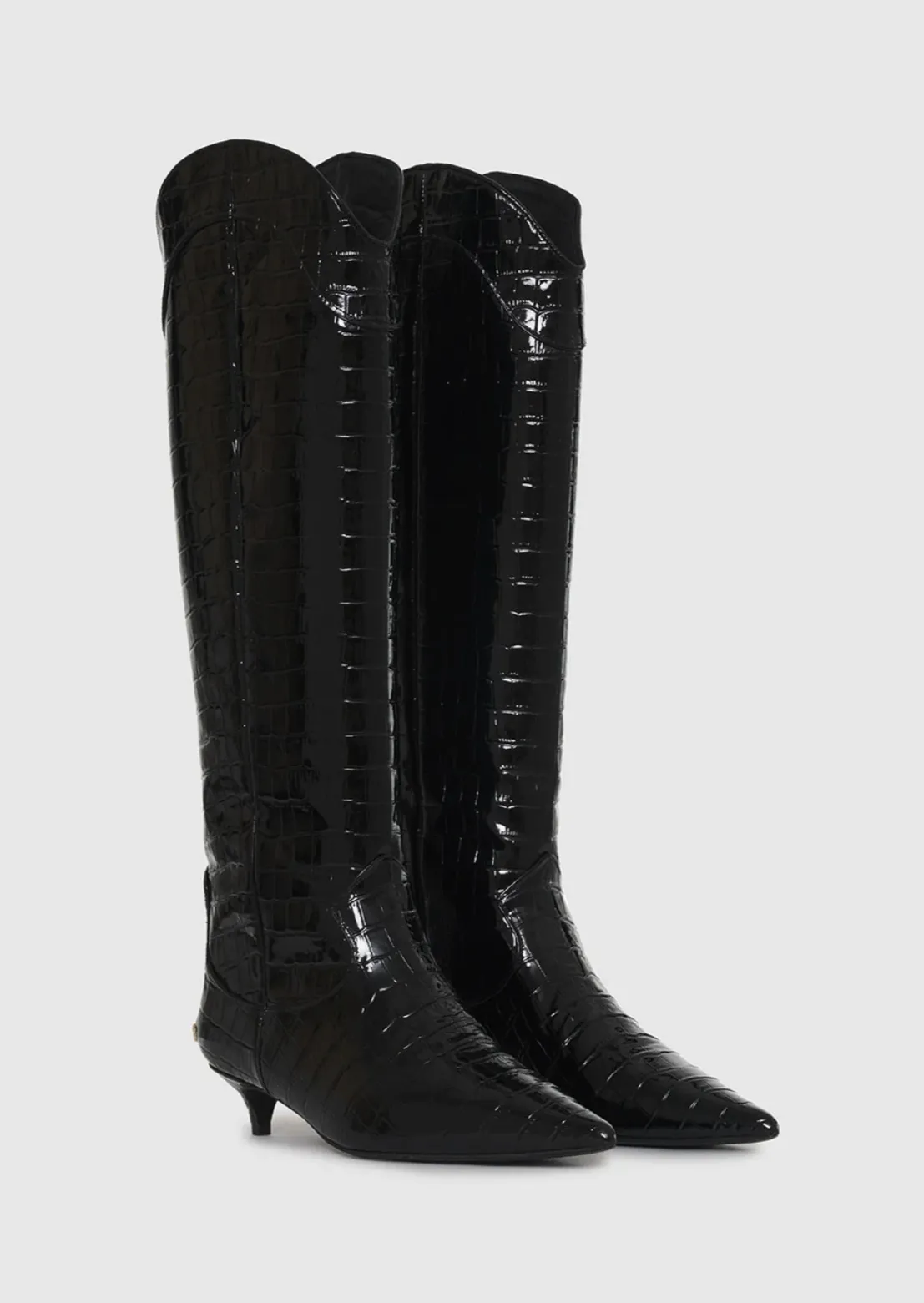 Tall Rae Boots - Black Embossed