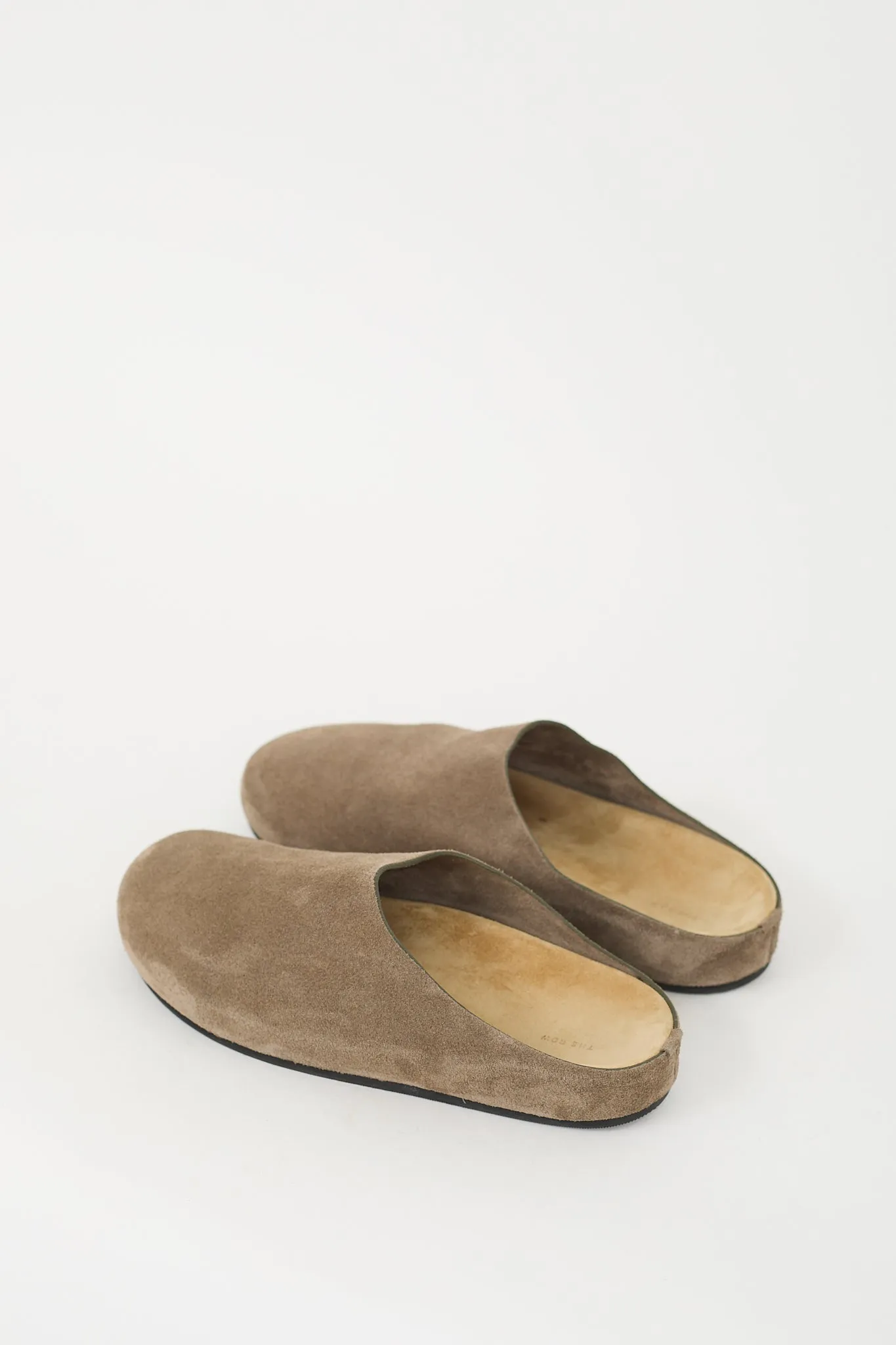 Taupe Suede Hugo Mule