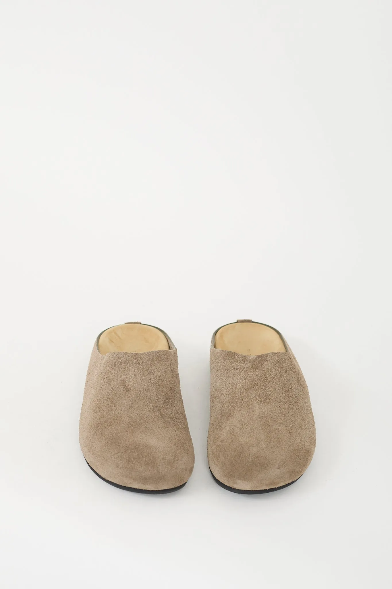 Taupe Suede Hugo Mule