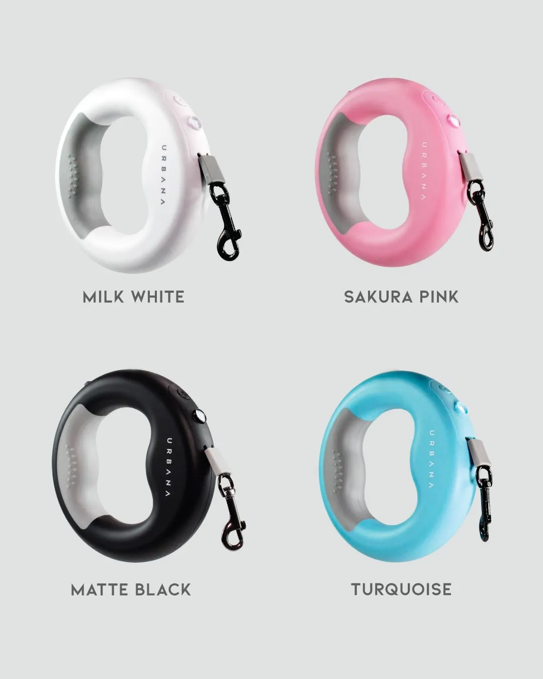 Turquoise Retractable Dog Leash