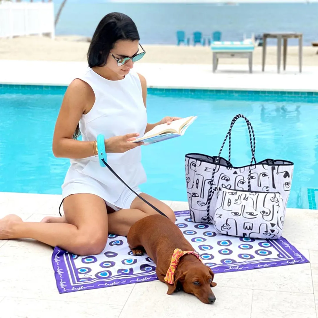 Turquoise Retractable Dog Leash