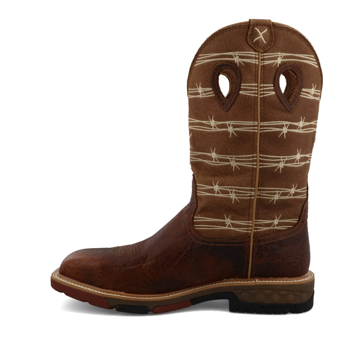 Twisted X Men's Rustic Brown & Lion Tan Western Work Boot MXBAW05